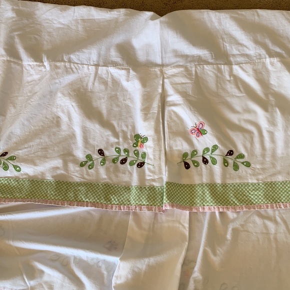 POTTERY BARN KIDS HAYLEY BUTTERFLY CRIB SKIRT - Picture 6 of 8